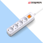 현대 국산 멀티탭 개별 과부하차단 16A 4구 1.5M 안전 접지 스위치 멀티 콘센트 : 현대멀티탭스토어