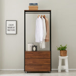 원룸 서랍식행거 공간활용 옷걸이행거 1인가구 3단 바퀴달린행거800 : 요즘가구