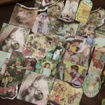 프롬아떼 다꾸 3만 랜덤박스 다꾸스티커 대용량 세트 빈티지스티커 배경지 레이스 파우치 : 프롬아떼