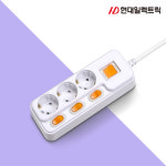 현대 국산 멀티탭 개별 과부하차단 16A 4구 1.5M 안전 접지 스위치 멀티 콘센트 : 현대멀티탭스토어