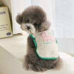 강아지조끼 벨크로옷 애견 수면조끼 누빔 면 겨울 애견의류 베스티즈 베니즈 아이보리 S : 코이베베