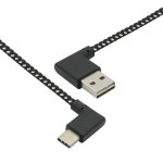 세로로 90도 꺽인 USB A to C타입 충전선 숏케이블 : 제이알엠