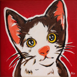 [캔버스 1호] 반려동물 아크릴화 주문제작 / 원화 판매 / 팝 아트 / 아인미술관 : 아인미술관