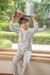 [더탐] 남여공용 유아동 주니어 숲속 친구들 내의 긴팔 긴바지 실내복 홈웨어 상하 세트 : THETAM