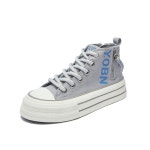 하이탑 캔버스 운동화 그레이 컬러 포인트 캐주얼 스트리트룩 225 캠퍼스룩 미니멀 : 메디치SJ