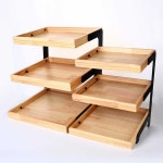 쿠키 진열대 계단 우드 3단 진열 쇼케이스 미니 빵 매장 블랙 3단프레임 500 : 미느딩