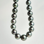 타히티 흑 해수 남양진주 14-11mm 비드 목걸이 그라데이션 사이즈 : 펄마켓