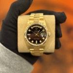 롤렉스 데이데이트 36mm 옐로 골드 18k 금통 18238 블랙 신형 텐포인트 다이아 : 압구정워치