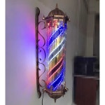 미용실 싸인볼 벽부착 이발소 간판 바버샵 입간판 90cm 크리스탈 : 제니스-스토어