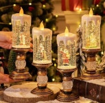 DS 양초 캔들라이트 장식품 LED 인테리어 램프 산타 크리스마스 조명 1. 곰안은형 : 00:00