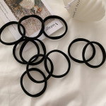 안아픈 무매듭 머리 고무줄 검정 짱짱한 잘늘어나는 끈 : 공주세상