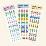 달페이퍼 술집테마 6종 씰스티커(1장) 달달포차 : 노롱이네 문구