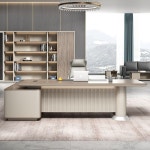 CEO 임원 중역책상 서제 서재 모던 카운터 원목 사장님책상 테이블 2M + 보스 테이블 : 셀러케이직구몰