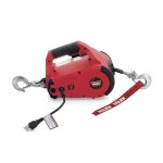 경고 885000 풀즈올 코드 120V AC 휴대용 전동 윈치 스틸 케이블 포함 1 /2톤(1,000Lb) 당기는 용량, 빨간색 : 서초직구사랑