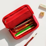 온더테이블 캔버스 펜슬 케이스 필기구 펜 파우치 필통 (색상랜덤) : 왕부자상회