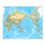 세계지도 소형 고화질 포스터 세계전도 대형 어린이 학습용 지도 보기 : 지도타운