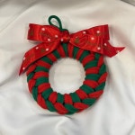 양말목 업사이클링 크리스마스리스 도어벨 크리스마스소품 : 사부작사부작공방