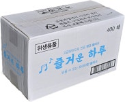 물티슈 업소용물티슈 400매 식당용 즐거운하루 행복한하루 : 군산수산물센타