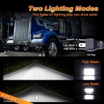 BA 폴리시 4x6 LED 헤드라이트 DOT 승인 4PCS 45W 직사각형 H4651 H4656 H4666 H4668 H6545 H4642 H4642 Hi /낮은 밀폐 빔 헤드라이... 