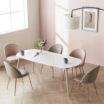 바이더하임 세라믹식탁 엠 12T 4인용 타원형 포세린 화이트 식탁세트 B 1400 : 바이더하임