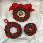 양말목 업사이클링 크리스마스리스 도어벨 크리스마스소품 : 사부작사부작공방