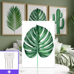 몬스테라 식물 그림 액자 꽃 보테니컬아트 북유럽 인테리어 포스터 집들이 개업 선물 : 하루애디자인