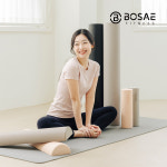 필라테스 폼롤러 스트레칭 폼롤러 운동 하드 EVA 90cm 원형 블루 : 바디맵