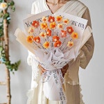 뜨개꽃 코바늘 뜨개소품 꽃선물 꽃다발만들기 졸업식 : 누리스홈