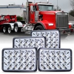 LEDMIRCY 4x6인치 LED 조명 고저밀봉 빔 직사각형 LED 조명 4PCS 45W LED 조명 H4651 H4652 H4666 H6545 H4668 H4642와 호환됩니다... 