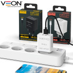 베온 네모 USB 2포트 가정용 충전기 2.1A (C타입 1.2M 케이블포함) : 베온 스토어