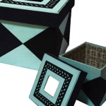 한지공예 사각휴지케이스 공예체험 어린이미술작품 생활용품만들기 휴지통만들기 어르신미술활동 : 풀꽃상회