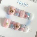 스트로베리 리락쿠마 수제네일팁 핸드메이드 블루미 : 블루미blueme