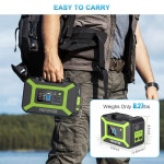 휴대용 발전소 300W(피크 600W), 110V AC 출력, 60W USB-C PD 출력, LED 조명, 야외 캠핑 여행용 RV CPAP 가정용 태양광 발전기 YKPOWER... 