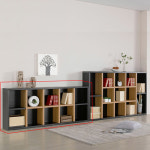 신혼집 거실전면책장 인테리어 폭넓은책장 오픈형 2단 와이드책장2000 : 요즘가구