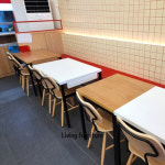 쿠모 패밀리 레스토랑 이자카야 식당 라멘 돈까스 철재 원목의자 분식집 피자 학원 인테리어 : 리빙 가구