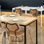 쿠모 패밀리 레스토랑 이자카야 식당 라멘 돈까스 철재 원목의자 분식집 피자 학원 인테리어 : 리빙 가구