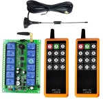 무선 리모컨 LED 조명 스위치 릴레이 출력 라디오 RF 송신기 및 433 MHz 리시버, 2000m DC 12V 36V : 유신물류교역