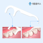 생활플러스 덴탈 치실 100개입 손잡이 치실 D자형 대용량 간편 일회용치실 : 주식회사 생활플러스