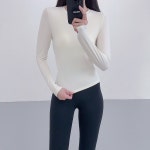 로라벨 리온 필라테스복 여성 요가복 필라테스 요가 상의 옷 커버업 운동복 크롭 탑 긴팔 : 로라벨