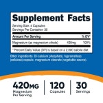 뉴트리코스트 마그네슘 시트레이트 420mg 120캡슐 : 신바루팜