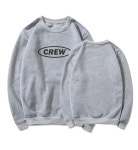 새상품 남녀공용 CREW 원로고 루즈핏 맨투맨 기모 그레이 M L XL : 빈티지그루