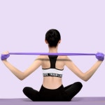 요가 밴드 스포츠 탄성 헬스 근력운동 스트레칭 라텍스 고무밴드 2개 : 자연모드