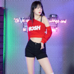 모쉬 오프숄더 워머크롭티 간지나는댄스걸 줌바댄스복 : 간지나는 댄스걸