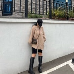 베이지니트 빅사이즈니트 오버핏꽈배기니트 : 마마노리터