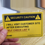 프리미엄 pet명함 플라스틱 pet 카드 라운드 200매 체크리스트 보안 security caution : 디자인153