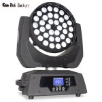 LED 워시 무빙 헤드 라이트, RGBWA + UV 6 인 1 줌 무빌 DMX512, DJ 무대 클럽 디스코, 36X18W : 바다글로벌6