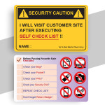 프리미엄 pet명함 플라스틱 pet 카드 라운드 200매 체크리스트 보안 security caution : 디자인153