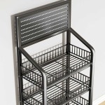 과자 진열대 매장 상품 철제 선반 스낵 미니 마트 화이트 50x27x106 : 직구나무샵