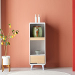 원룸 주방 밥솥장 공간활용 폭좁은수납장 미니멀 틈새수납장400 : 요즘가구