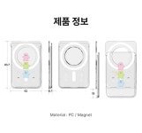 맥세이프 투명 카드지갑 3장 아이폰 갤럭시 카드케이스 슬롯 포켓 홀더 구미베어 : 미녀의자전거